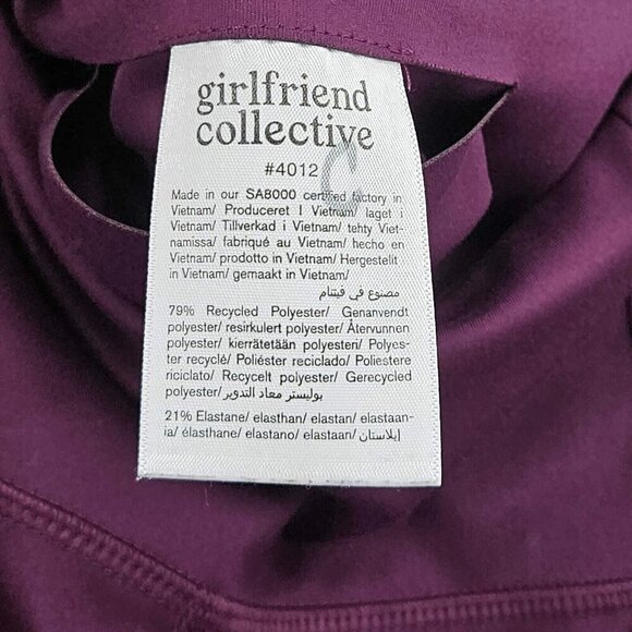 Girlfriend Collective High Waist Capri Leggings Plum Women’s Size S Activewear - Picture 7 of 11